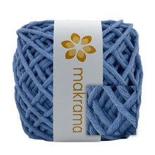 Cargar imagen en el visor de la galería, Hilaza Algodón 3mm Makrama 100m Azul Plumbago