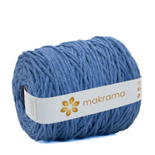 Cargar imagen en el visor de la galería, Hilaza Algodón 4mm Makrama 1kg Azul Plumbago