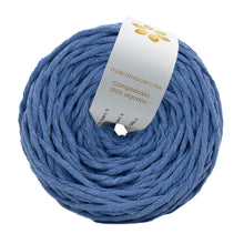 Cargar imagen en el visor de la galería, Hilaza Algodón 4mm Makrama 500gr Azul Plumbago