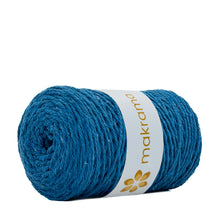 Cargar imagen en el visor de la galería, Cuerda Algodón 2mm Makrama 500gr Azul Turquesa