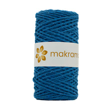 Cargar imagen en el visor de la galería, Cuerda Algodón 2mm Makrama 100m Azul Turquesa