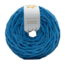Cargar imagen en el visor de la galería, Hilaza Algodón 3mm Makrama 100m Azul Turquesa