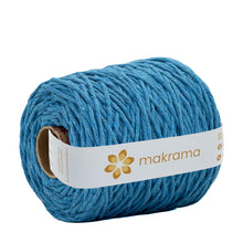 Cargar imagen en el visor de la galería, Hilaza Algodón 4mm Makrama 1kg Azul Turquesa