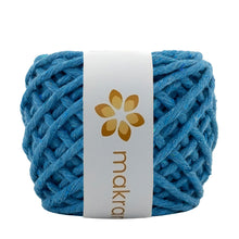 Cargar imagen en el visor de la galería, Hilaza Algodón Mini 4mm Makrama 150gr Azul Turquesa