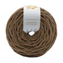 Cargar imagen en el visor de la galería, Hilaza Algodón 4mm Makrama 500gr Café Capuchino