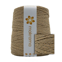 Cargar imagen en el visor de la galería, Cuerda Algodón 2mm Makrama 1kg Café Caramelo