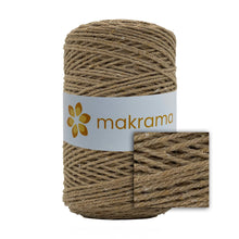 Cargar imagen en el visor de la galería, Cuerda Algodón 2mm Makrama 500gr Café Caramelo