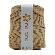 Cargar imagen en el visor de la galería, Hilaza Algodón 3mm Makrama 1kg Café Caramelo