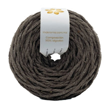 Cargar imagen en el visor de la galería, Hilaza Algodón 3mm Makrama 100m Café Moca