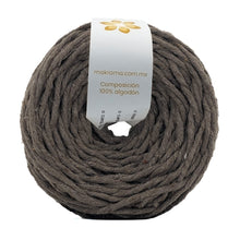 Cargar imagen en el visor de la galería, Hilaza Algodón 4mm Makrama 500gr Café Moca