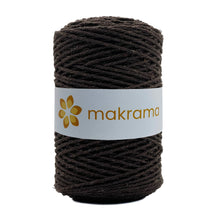 Cargar imagen en el visor de la galería, Cuerda Algodón 2mm Makrama 500gr Café Tabaco