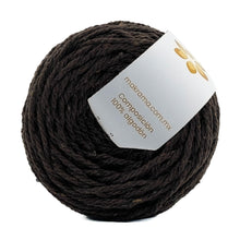 Cargar imagen en el visor de la galería, Cuerda Algodón Mini 2mm Makrama 150gr Café Tabaco