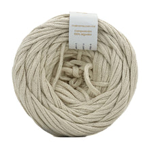 Cargar imagen en el visor de la galería, Cuenda Algodón 3mm Makrama 1kg Crudo