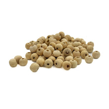 Cargar imagen en el visor de la galería, Cuentas Artesanales de Madera Makrama 10mm 100pz
