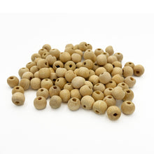 Cargar imagen en el visor de la galería, Cuentas Artesanales de Madera Makrama 10mm 100pz