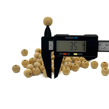 Cargar imagen en el visor de la galería, Cuentas Artesanales de Madera Makrama 13mm 50pz