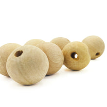 Cargar imagen en el visor de la galería, Cuentas Artesanales de Madera Makrama 50mm 10pz
