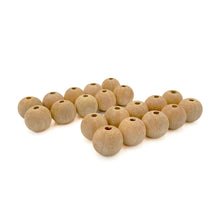 Cargar imagen en el visor de la galería, Cuentas Artesanales de Madera Makrama 30mm 20pz