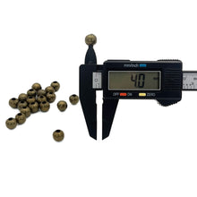 Cargar imagen en el visor de la galería, Cuentas de Metal Brillo Makrama 10mm Oro Viejo 20 pz