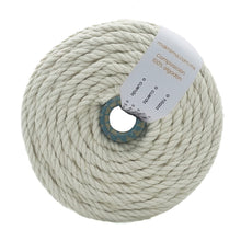 Cargar imagen en el visor de la galería, Cuerda Algodón 4mm Makrama 1kg Crudo (3 cabos)