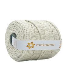 Cargar imagen en el visor de la galería, Cuerda Algodón 4mm Makrama 1kg Crudo (3 cabos)