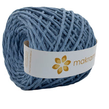 Cargar imagen en el visor de la galería, Hilaza Algodón 3mm Makrama 100m Azul Pizarra