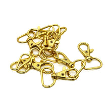 Cargar imagen en el visor de la galería, Gancho Llavero Makrama Dorado 20mm 10pz