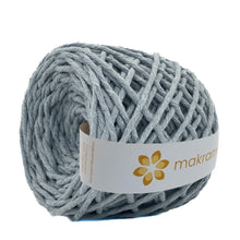 Cargar imagen en el visor de la galería, Hilaza Algodón 4mm Makrama 500gr Gris Ártico