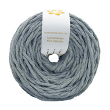 Cargar imagen en el visor de la galería, Hilaza Algodón 3mm Makrama 100m Gris Denim