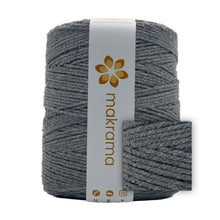 Cargar imagen en el visor de la galería, Cuerda Algodón 2mm Makrama 1kg Gris Oscuro