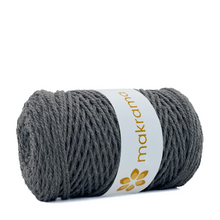 Cargar imagen en el visor de la galería, Cuerda Algodón 2mm Makrama 500gr Gris Oscuro