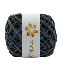 Cargar imagen en el visor de la galería, Cuerda Algodón Mini 2mm Makrama 150gr Gris Oscuro