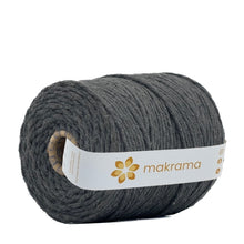 Cargar imagen en el visor de la galería, Hilaza Algodón 3mm Makrama 1kg Gris Oscuro