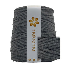 Cargar imagen en el visor de la galería, Hilaza Algodón 3mm Makrama 1kg Gris Oscuro