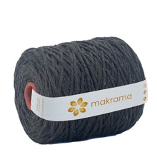 Cargar imagen en el visor de la galería, Hilaza Algodón 4mm Makrama 1kg Gris Oscuro