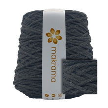 Cargar imagen en el visor de la galería, Hilaza Algodón 4mm Makrama 1kg Gris Oscuro