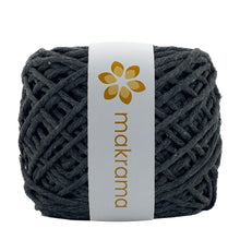 Cargar imagen en el visor de la galería, Hilaza Algodón 4mm Makrama 500gr Gris Oscuro