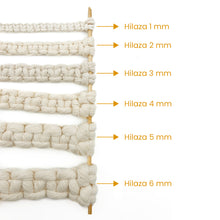 Cargar imagen en el visor de la galería, Hilaza Algodón 1mm Makrama 1kg Crudo