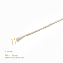 Cargar imagen en el visor de la galería, Hilaza Algodón 2mm Makrama 1kg Crudo