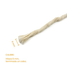 Cargar imagen en el visor de la galería, Hilaza Algodón 6mm Makrama 1kg Crudo