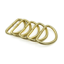 Cargar imagen en el visor de la galería, Medio Aro de Metal Makrama 4.5x3cm Dorado 5pz