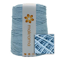 Cargar imagen en el visor de la galería, Cuerda Algodón 2mm Makrama 1kg Azul Pastel