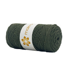Cargar imagen en el visor de la galería, Cuerda Algodón 2mm Makrama 100m Verde Oliva