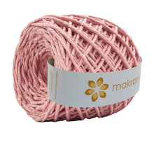 Cargar imagen en el visor de la galería, Hilaza Algodón 3mm Makrama 100m Rosa Crema