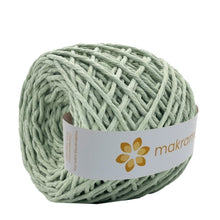 Cargar imagen en el visor de la galería, Hilaza Algodón 3mm Makrama 100m Verde Salvia