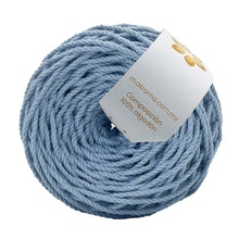 Cargar imagen en el visor de la galería, Cuerda Algodón Mini 2mm Makrama 150gr Azul Pastel