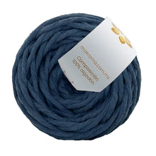 Cargar imagen en el visor de la galería, Hilaza Algodón Mini 3mm Makrama 150gr Azul Pizarra