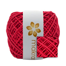 Cargar imagen en el visor de la galería, Cuerda Algodón Mini 2mm Makrama 150gr Rojo Escarlata