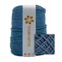 Cargar imagen en el visor de la galería, Hilaza Algodón 3mm Makrama 1kg Azul Pizarra