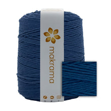 Cargar imagen en el visor de la galería, Hilaza Algodón 3mm Makrama 1kg Azul Noche